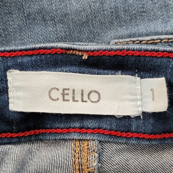 Cello Released High Low Raw Hem Skinny Denim Jeans - Picture 11 of 13